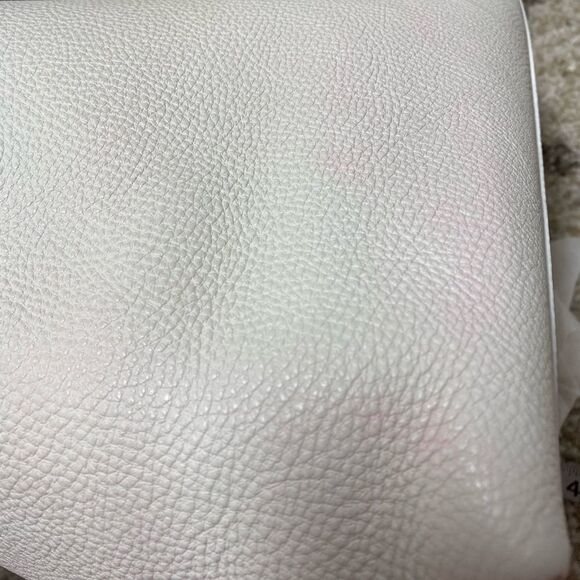 Jimmy Choo East-West Blush & Off White Logo Embossed Leather Twist Tote Bag - Picture 14 of 14